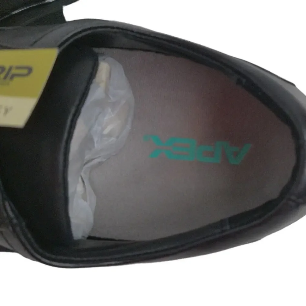 Apex Men's B2050 Black Leather Orthopedic Diabetic Dress Shoes Size 8M